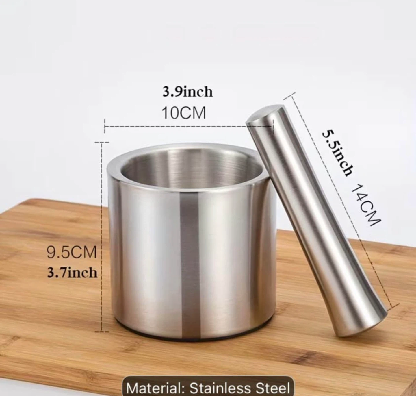 Stainless Steel Mortar and Pestle Set - photo 2
