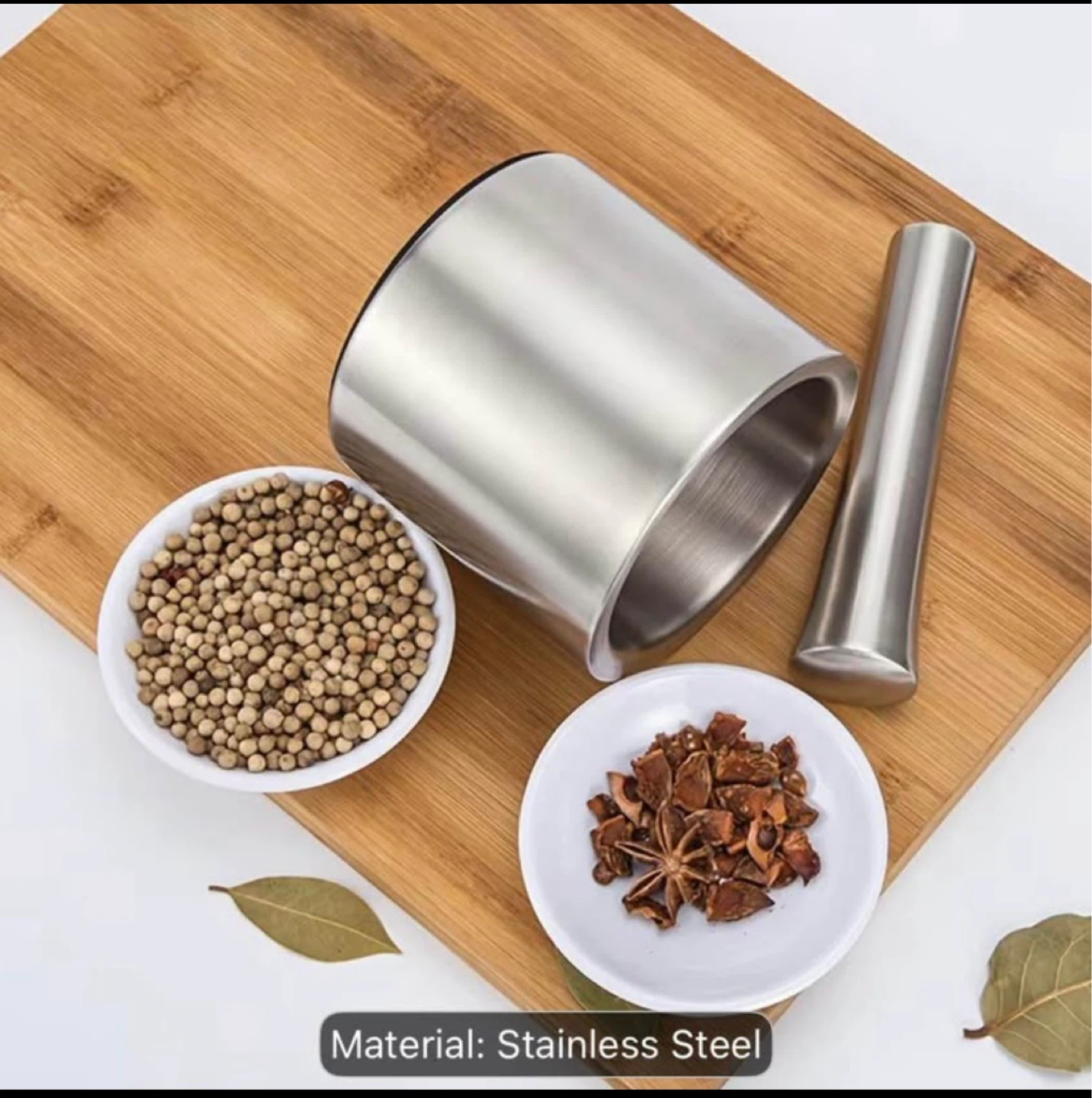 Stainless Steel Mortar and Pestle Set - photo 3