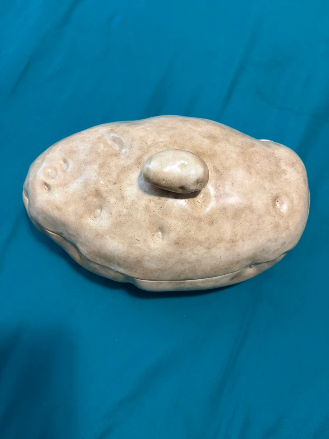 Ceramic Potato Shaped Dish with Lid - photo 2
