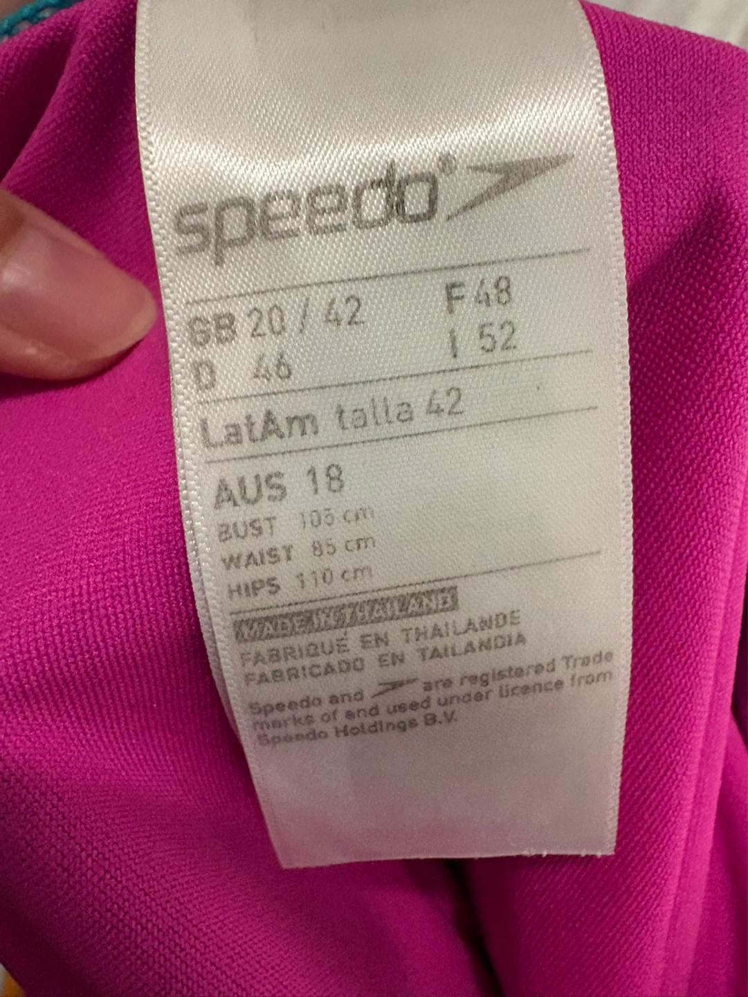 Speedo One-Piece Swimsuit Teal/Pink - photo 4