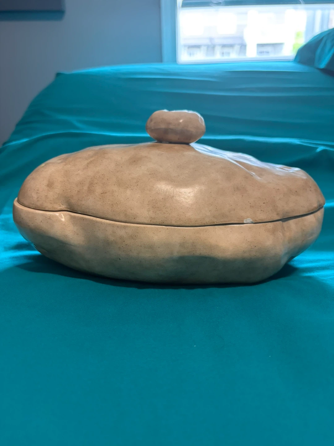 Ceramic Potato Shaped Dish with Lid - photo 4
