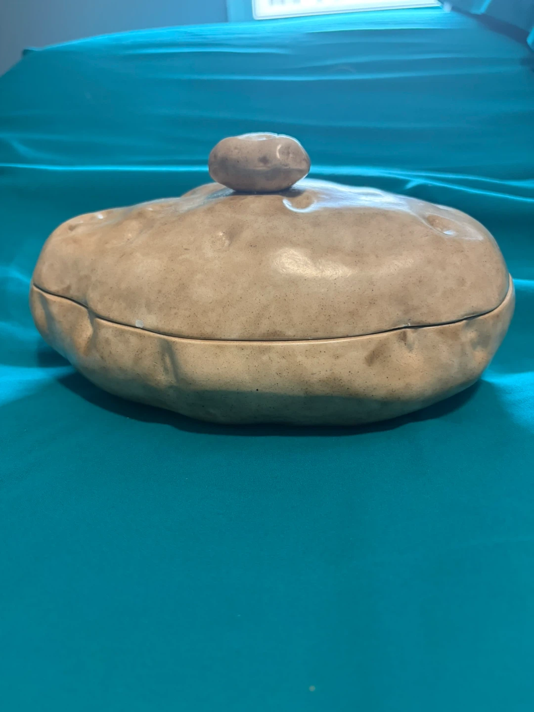 Ceramic Potato Shaped Dish with Lid - photo 3
