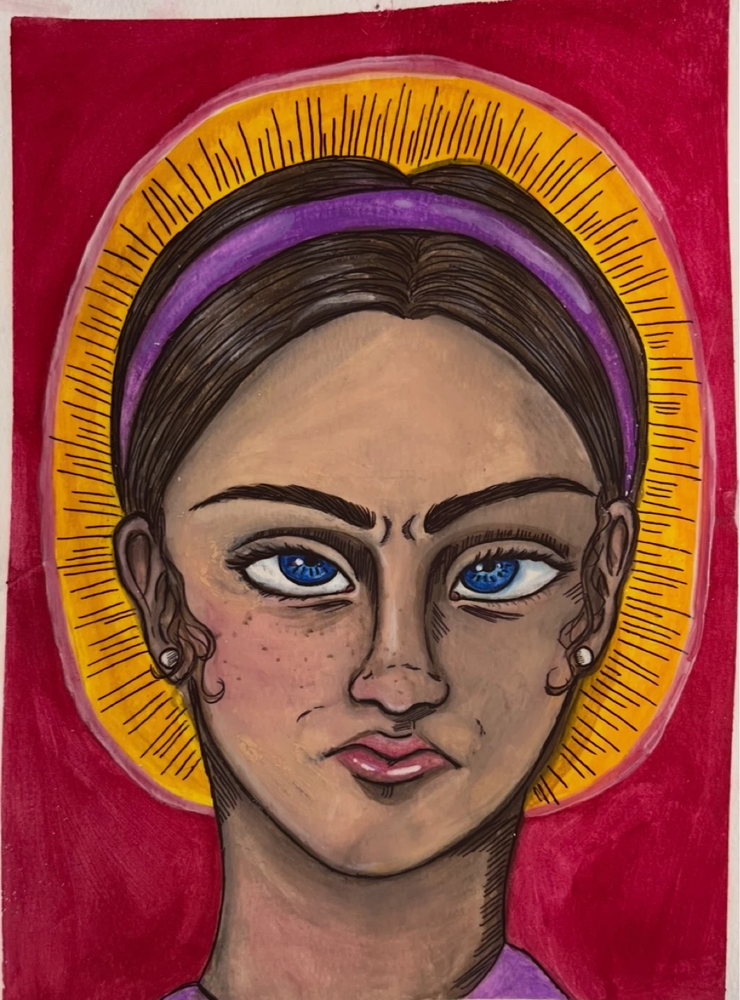 Hand-Painted the testaments inspired painting.