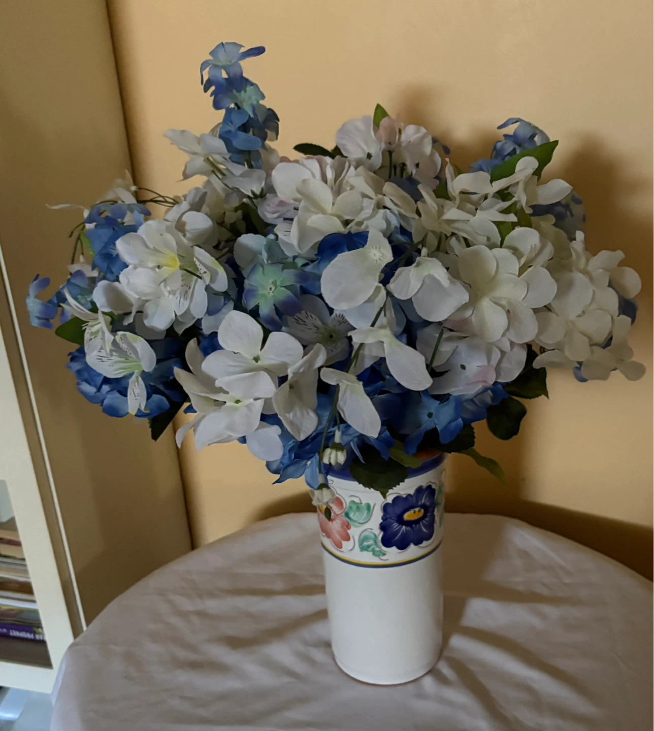 Blue and White Artificial Flower Arrangement - photo 4