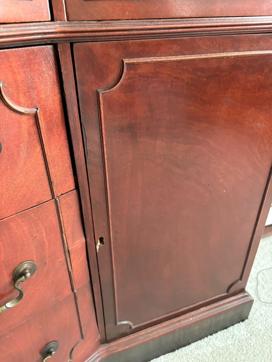 Wooden Sideboard with Drawers and Cabinet - photo 4