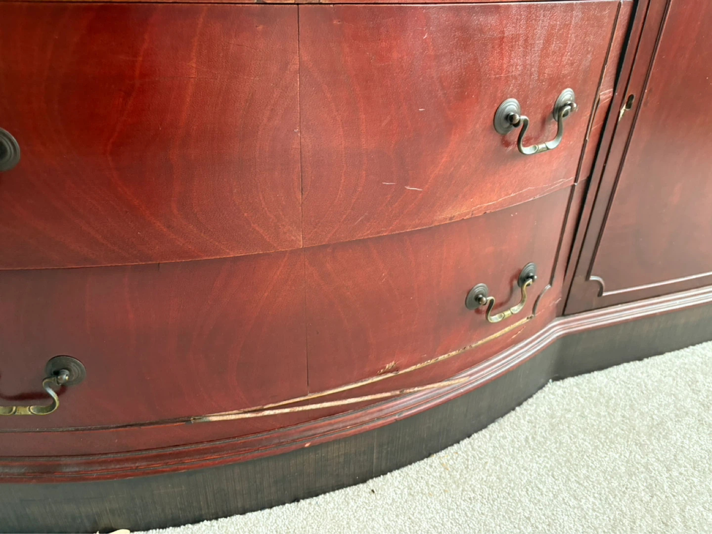 Wooden Sideboard with Drawers and Cabinet - photo 3