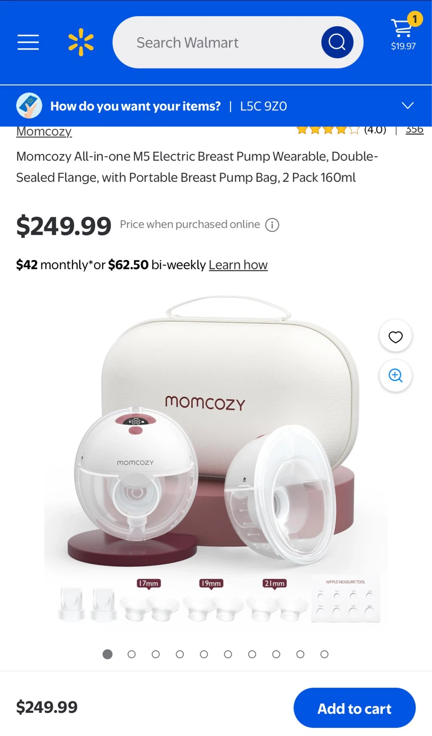 Like new- Momcozy M5 Electric Breast Pump Wearable