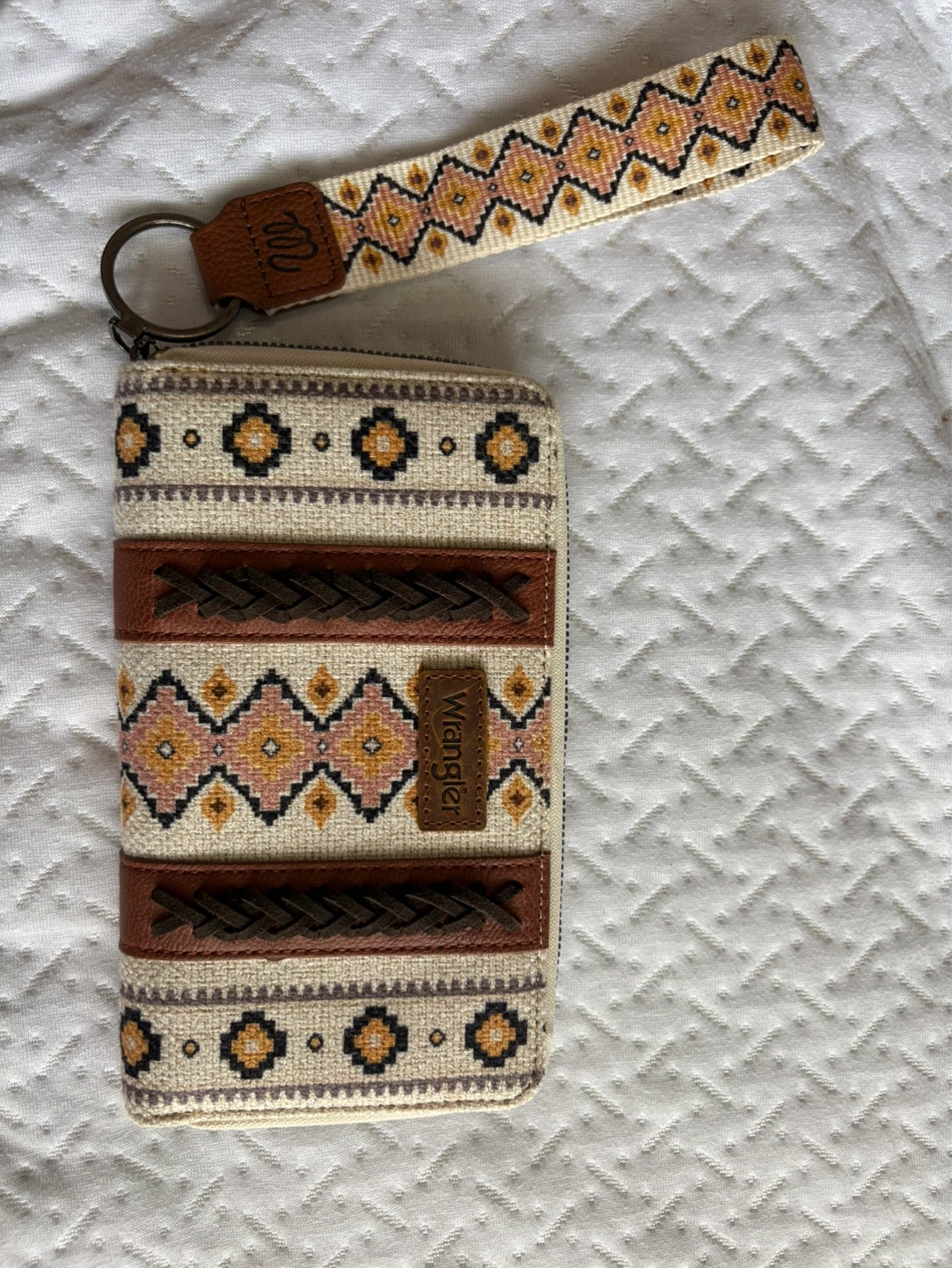 Wrangler Southwestern Print Zip Around Wallet with Wristlet
