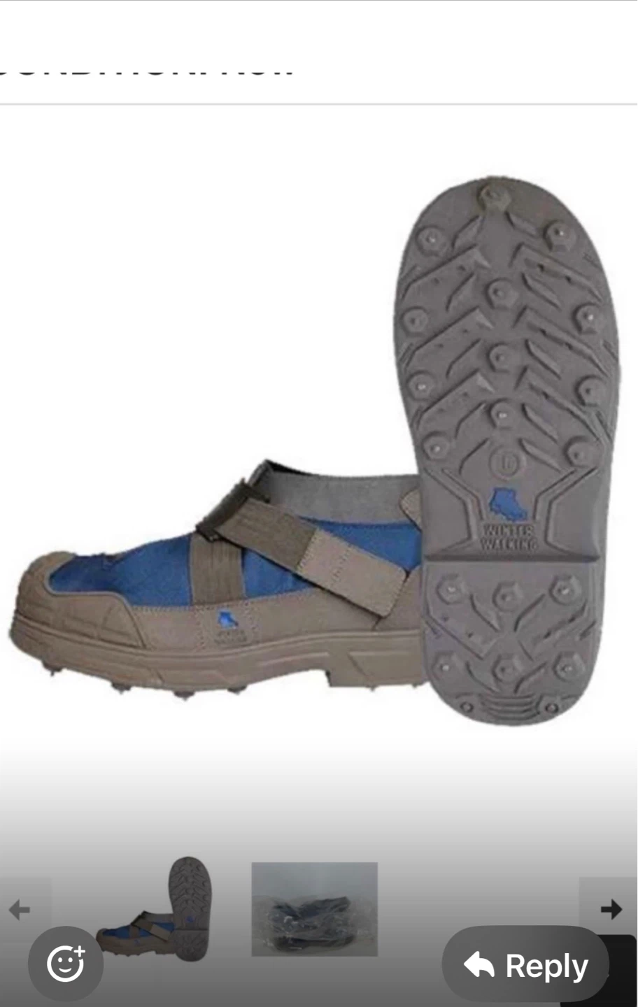 Winter Walking  ice grip  Overshoe, sz: 4XL