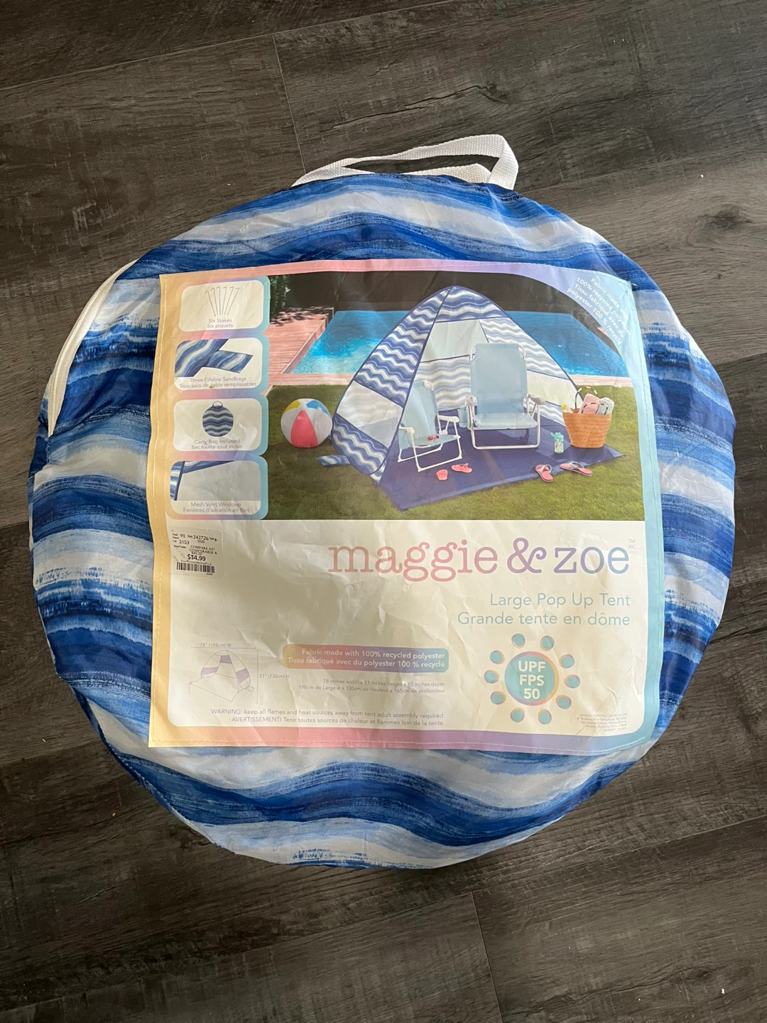 Maggie & Zoe Large Pop Up Tent