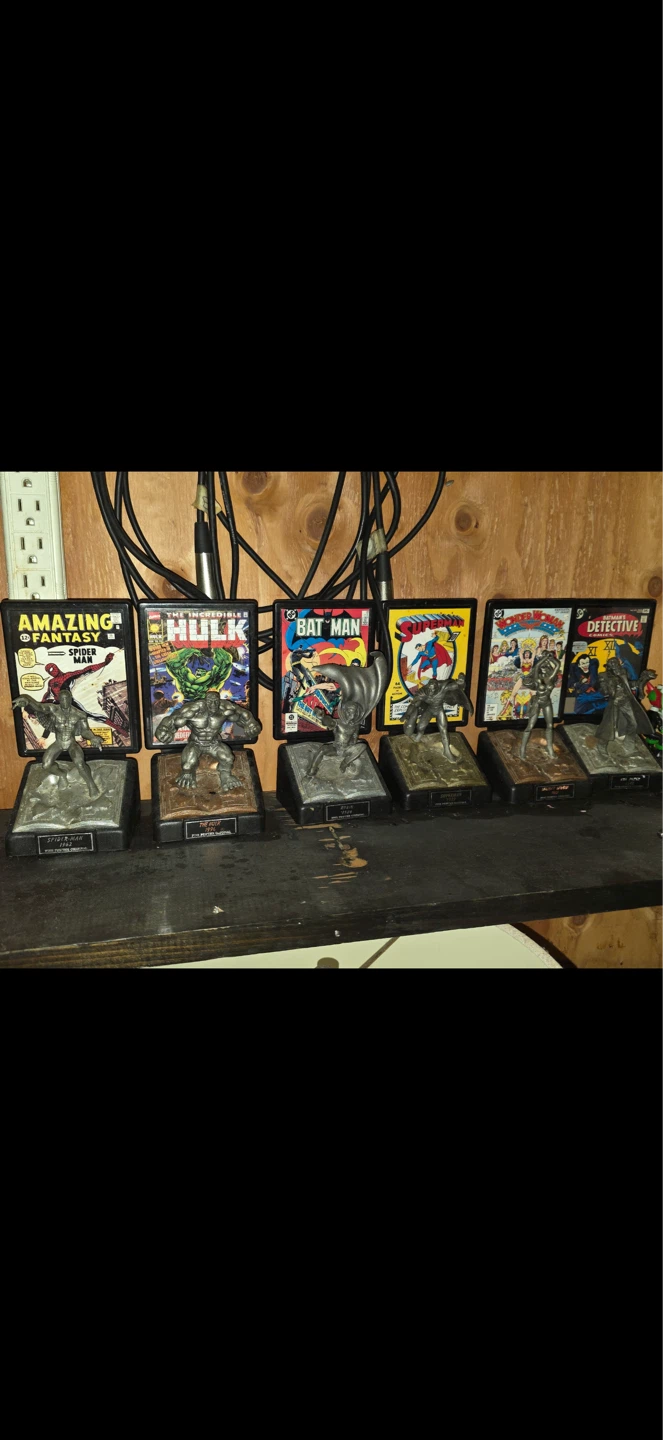 Collection of DC & Marvel Comic Character Statues