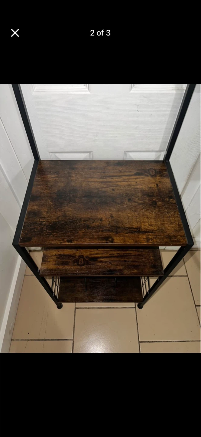 Ladder Shelf with Storage Basket - photo 2
