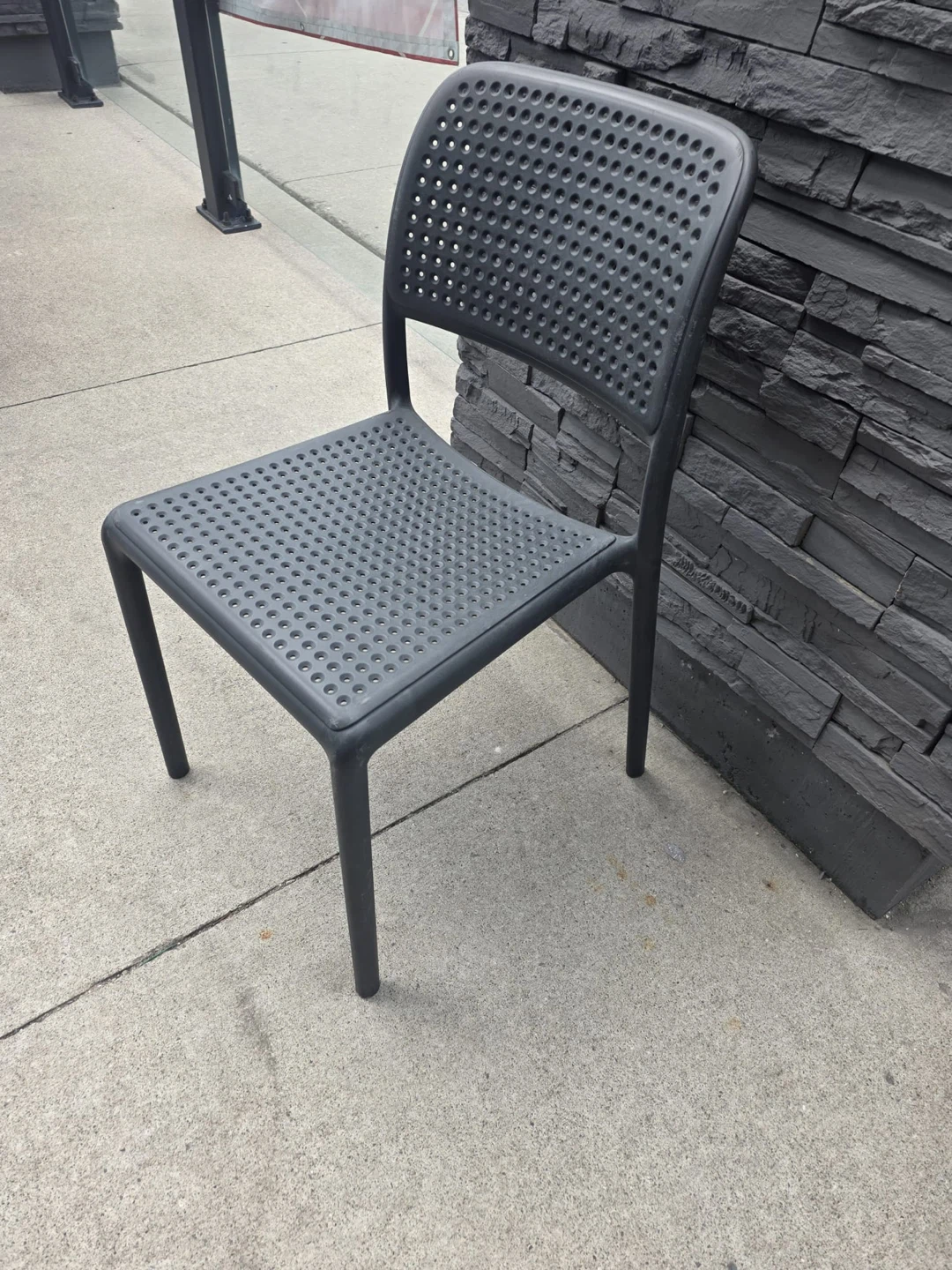 Black iron Outdoor Chair - photo 2