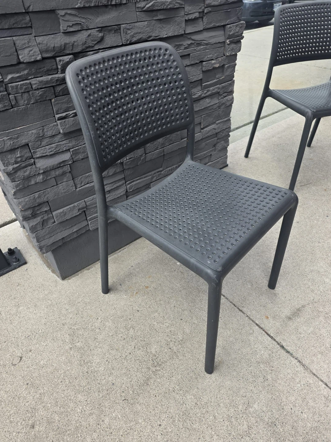 Black iron Outdoor Chair - photo 3