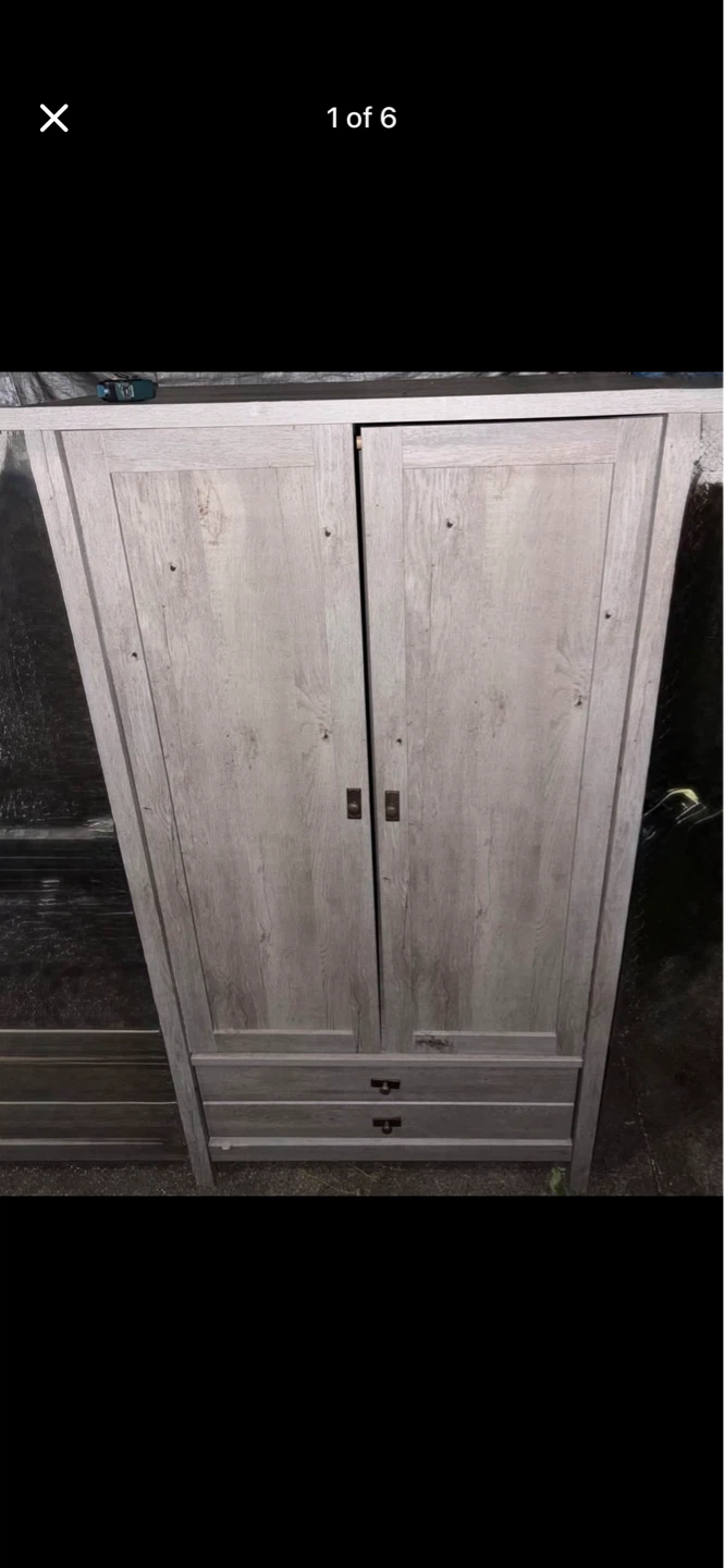 Wood Armoire Wardrobe with Drawers