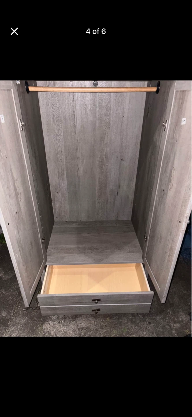 Wood Armoire Wardrobe with Drawers - photo 4