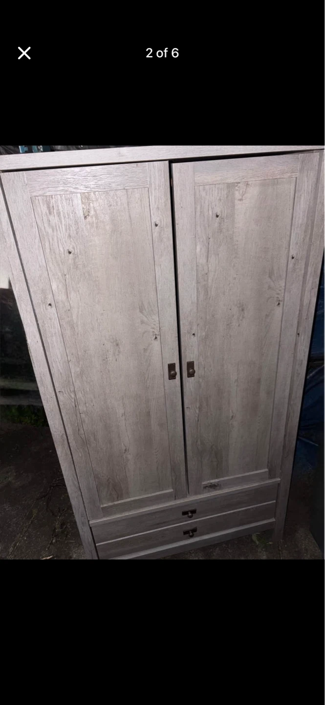Wood Armoire Wardrobe with Drawers - photo 2