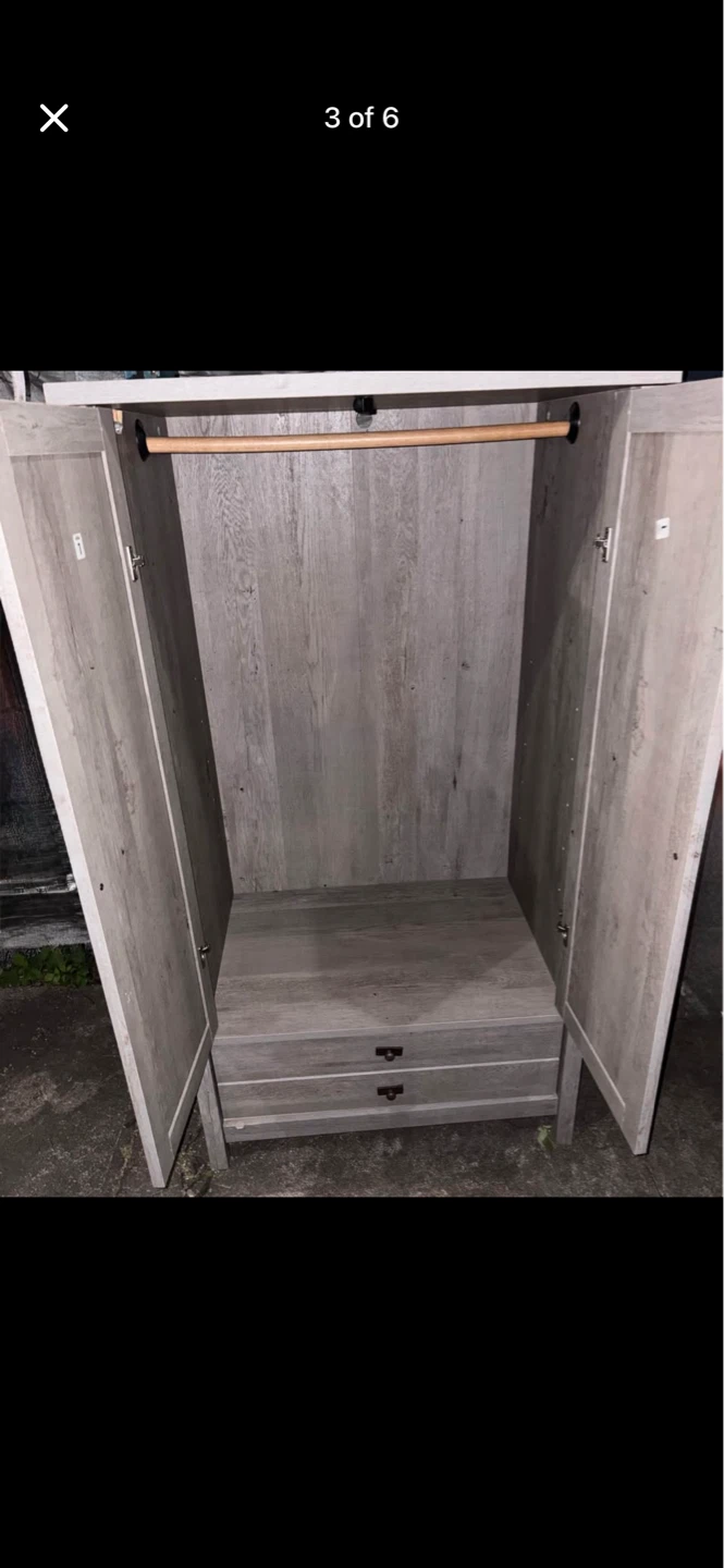 Wood Armoire Wardrobe with Drawers - photo 3