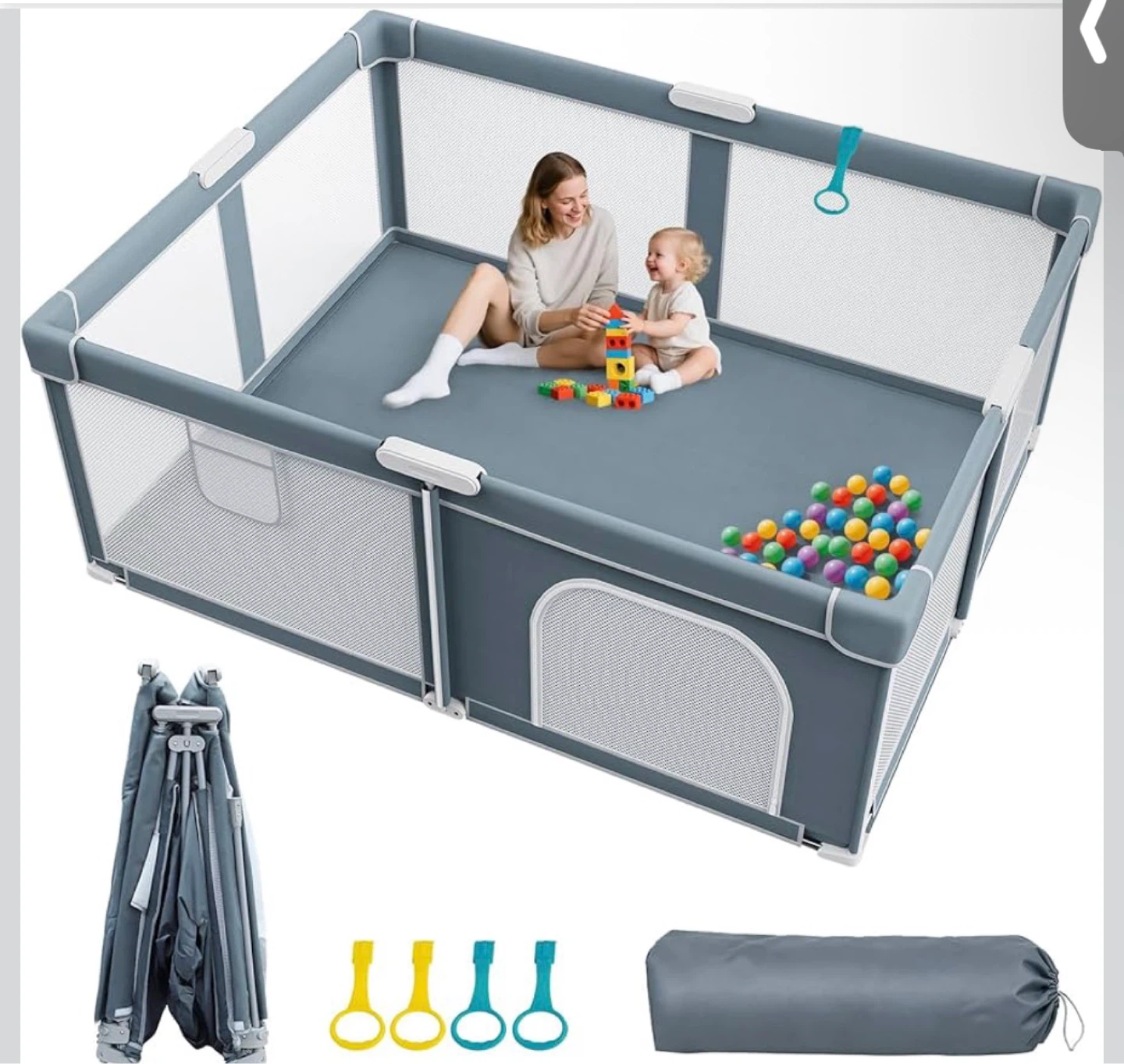 Portable Baby Playpen - 71" x 59" x 27"