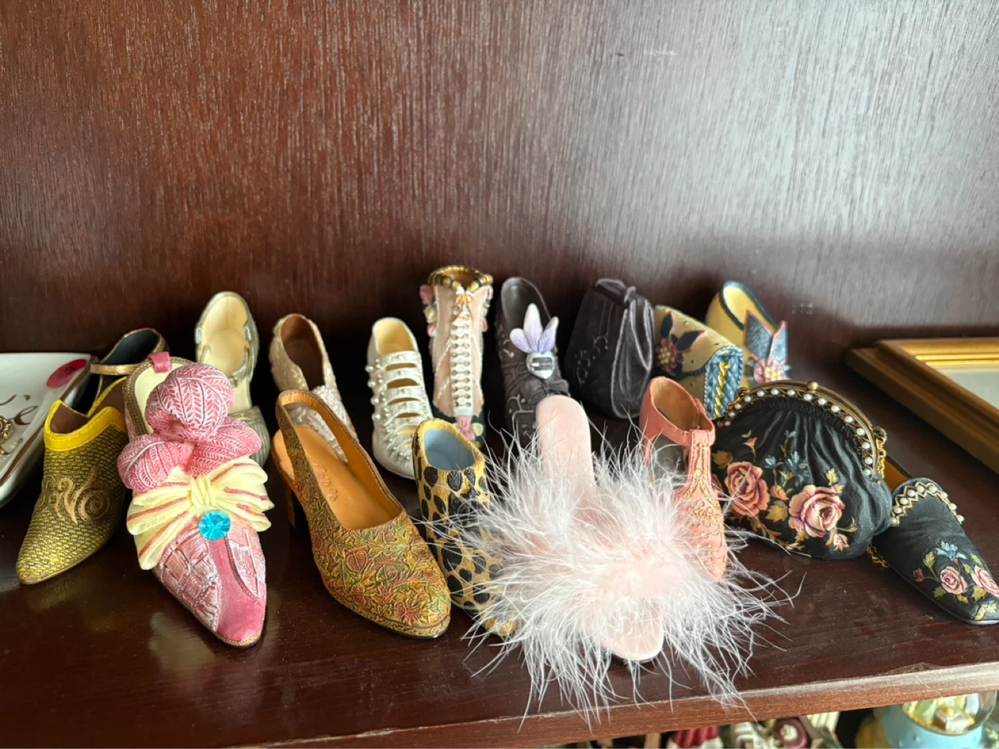 Collection of Miniature Decorative Shoes and Purses