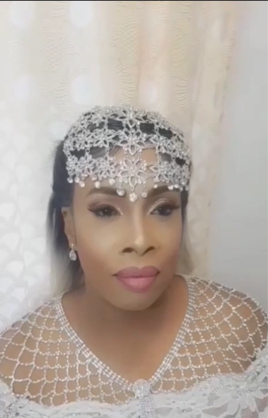 Bridal head piece and body chain set - photo 2