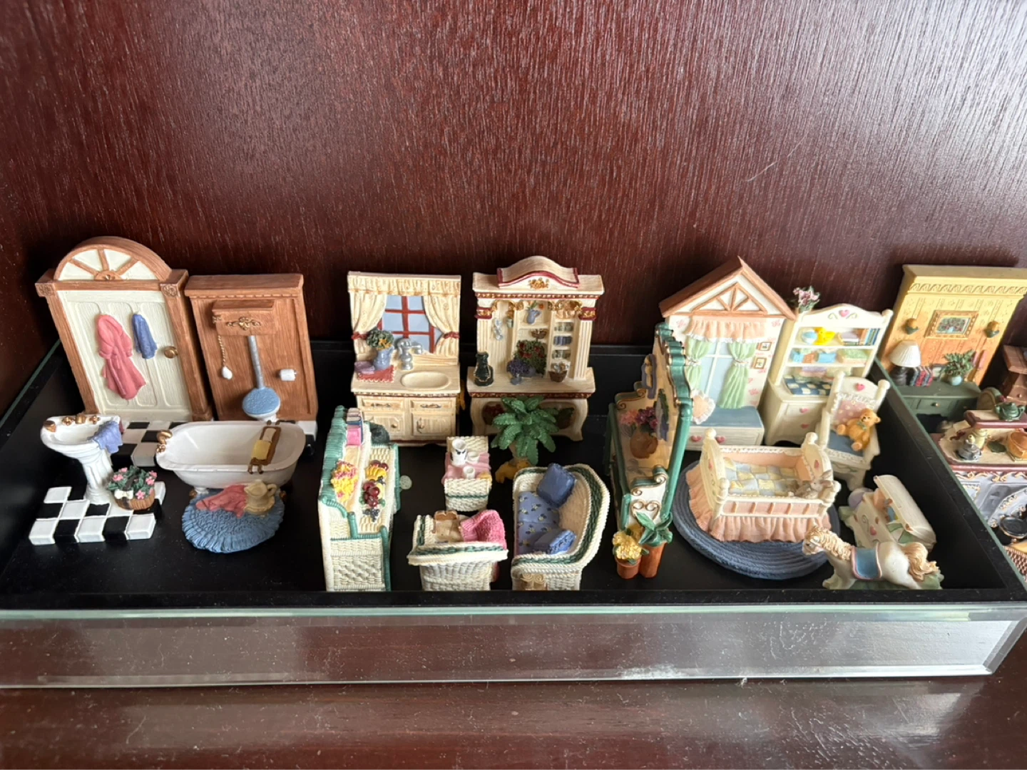 Collection of Avon Furniture Miniature Figurines