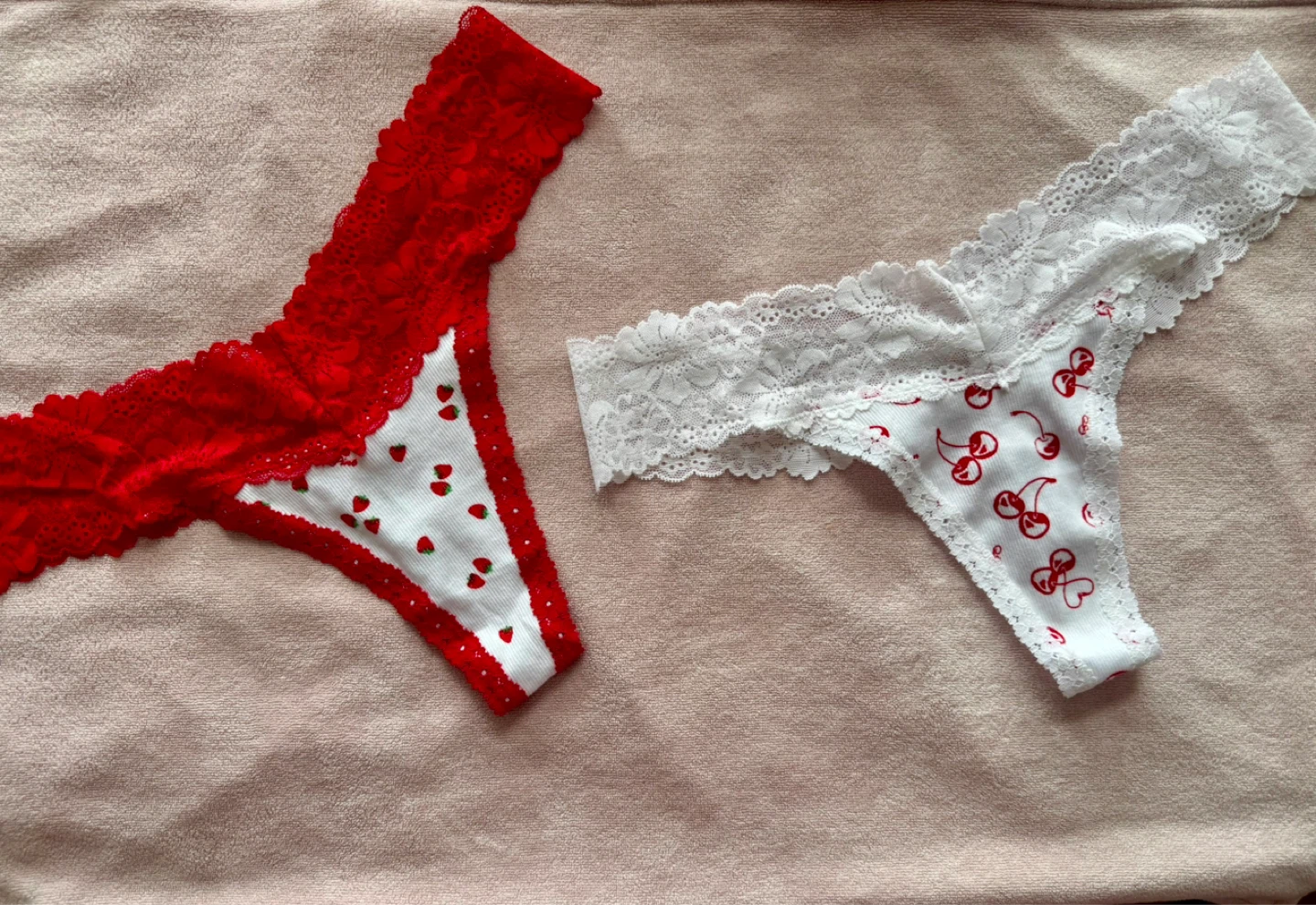Lacy Thong Panties - 4 Pack