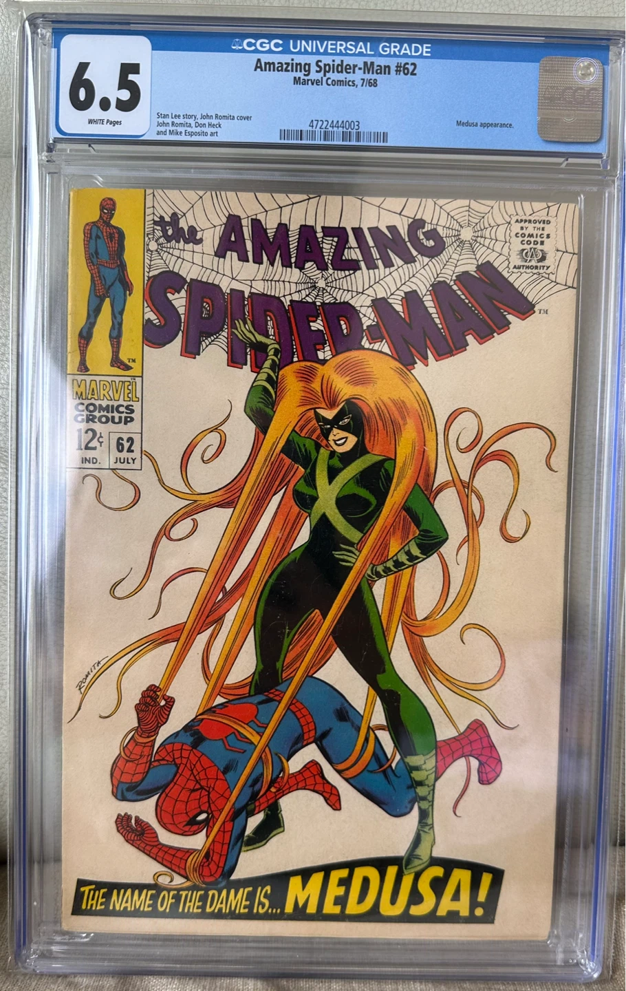 The Amazing Spider-Man #62 CGC 6.5/White Pages