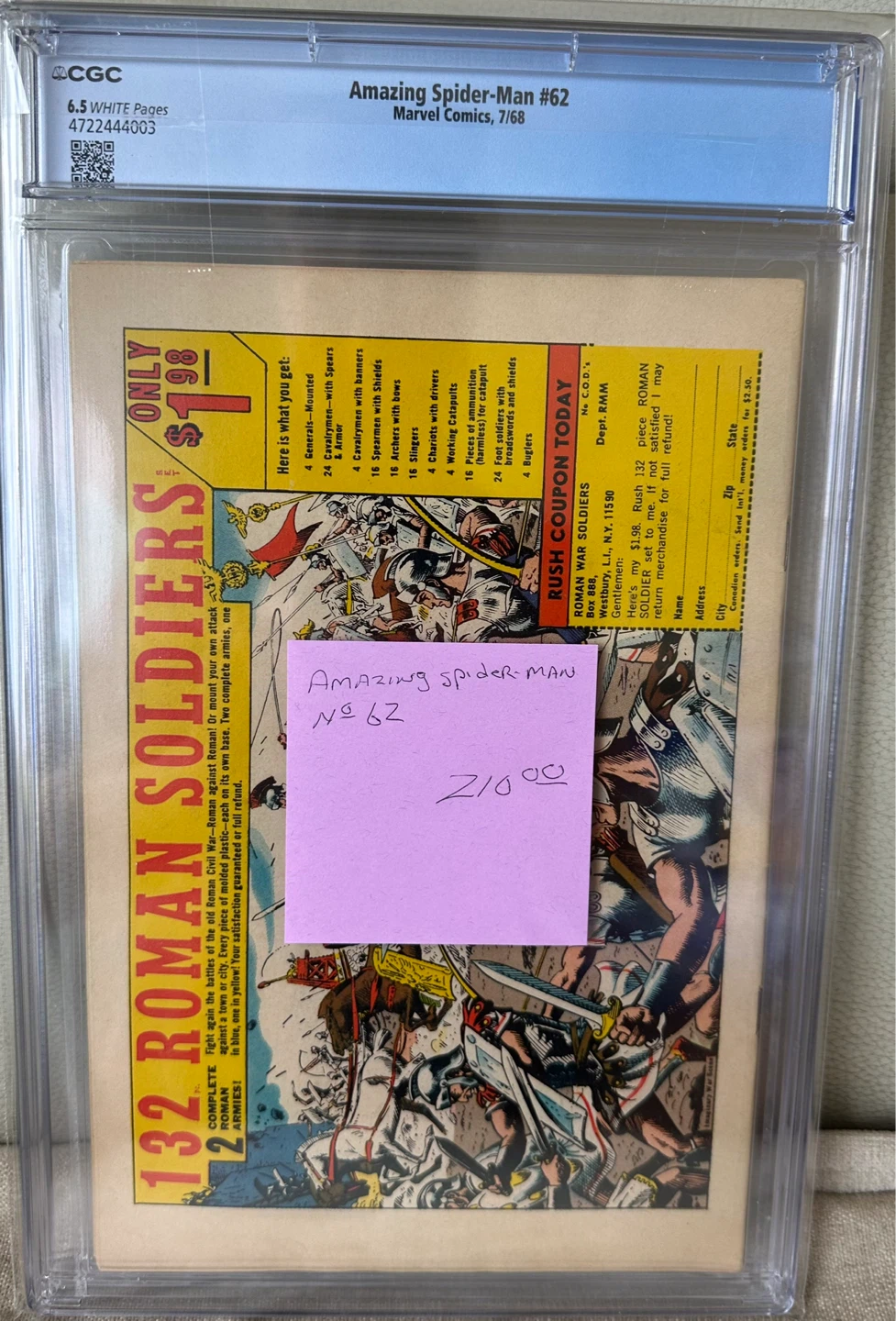 The Amazing Spider-Man #62 CGC 6.5/White Pages - photo 4
