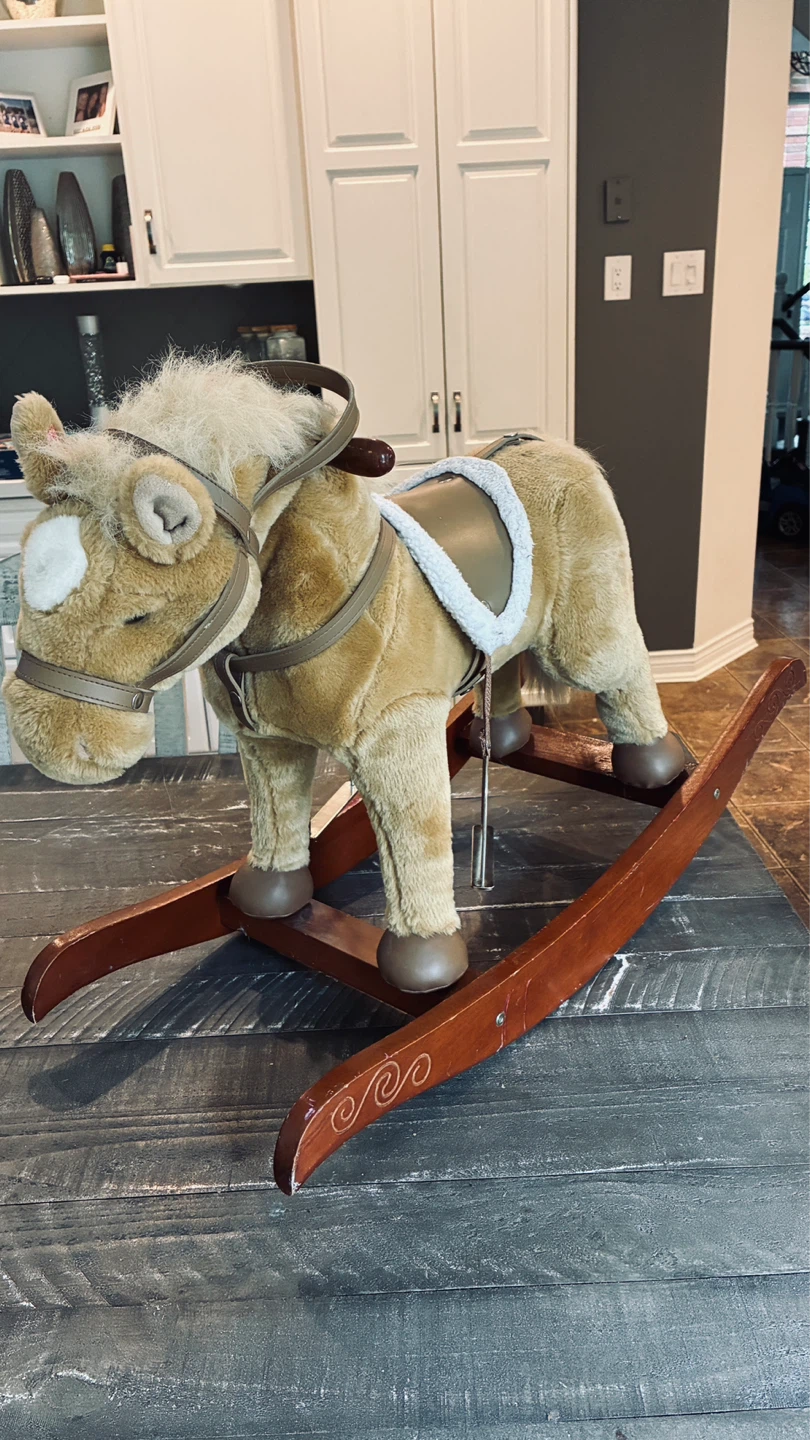 Toy rocking horse with neighing sounds & moving head & tail