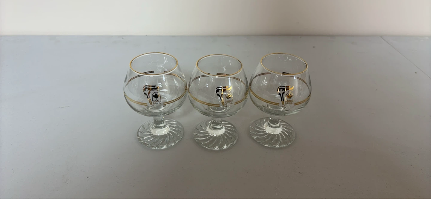 Set of 3 Olympic Brandy Glasses