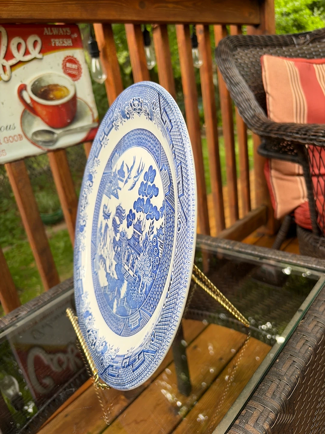 Vintage Churchill Blue Willow Plate - photo 5