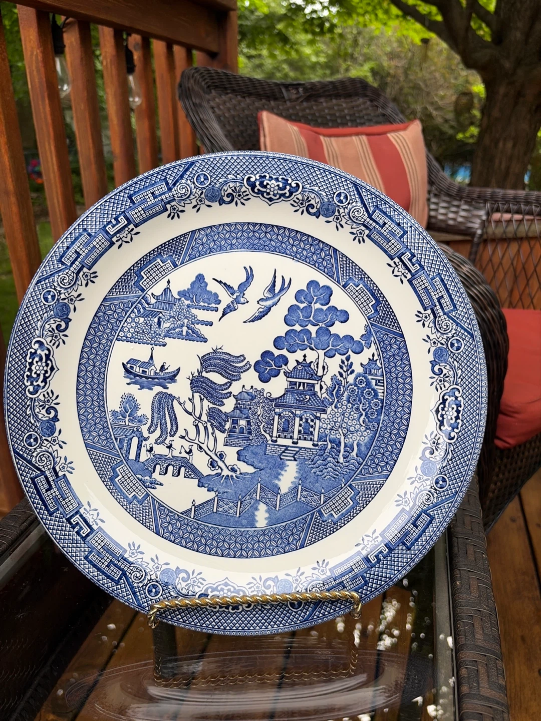 Vintage Churchill Blue Willow Plate