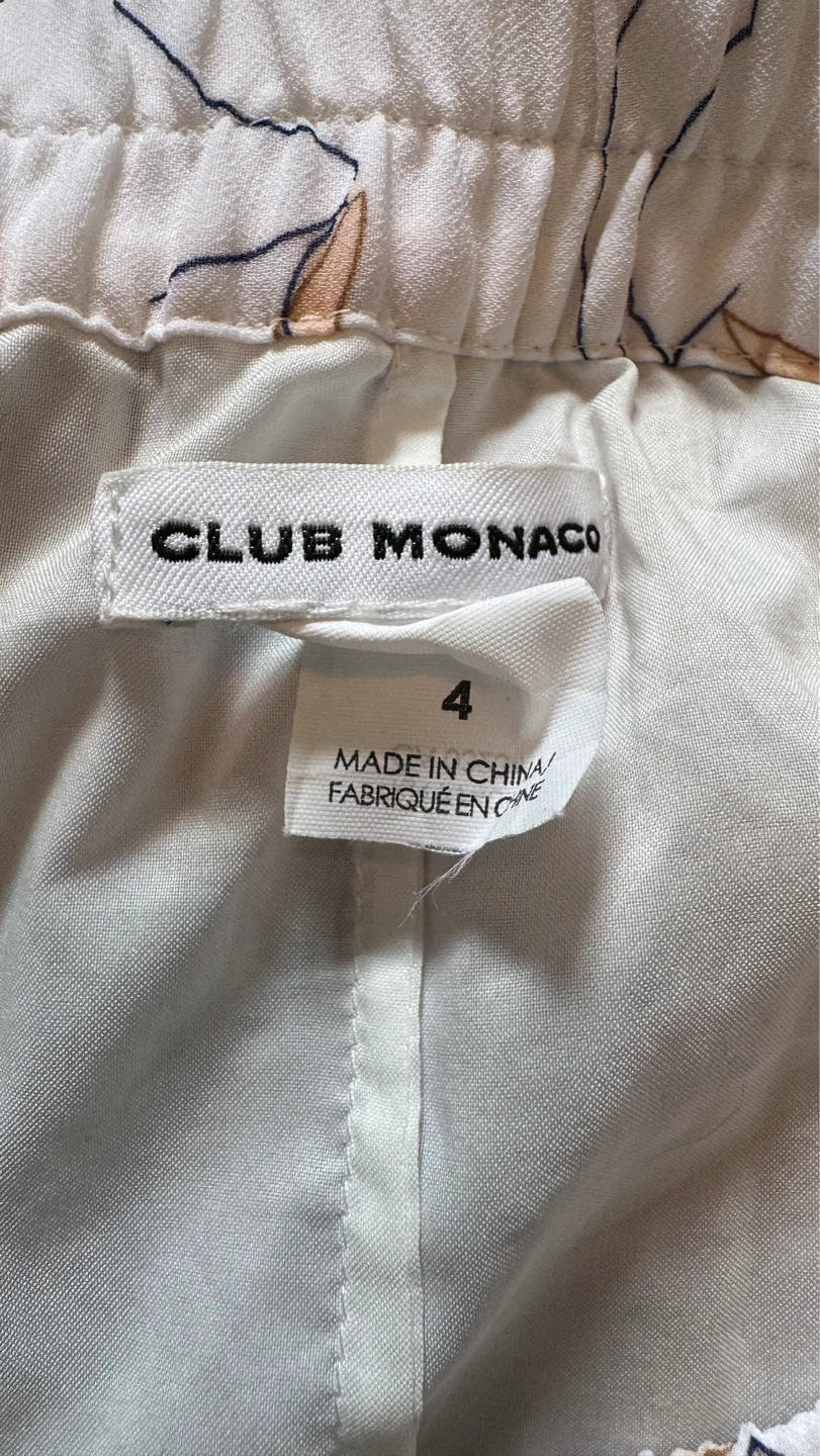 Club Monaco Pleated Floral  Skirt Size 4 - photo 2