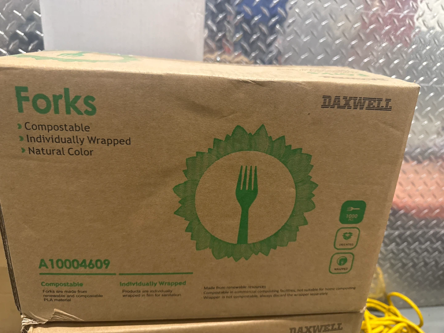 Daxwell Compostable Forks  3 boxes of - 1000 Count - photo 2