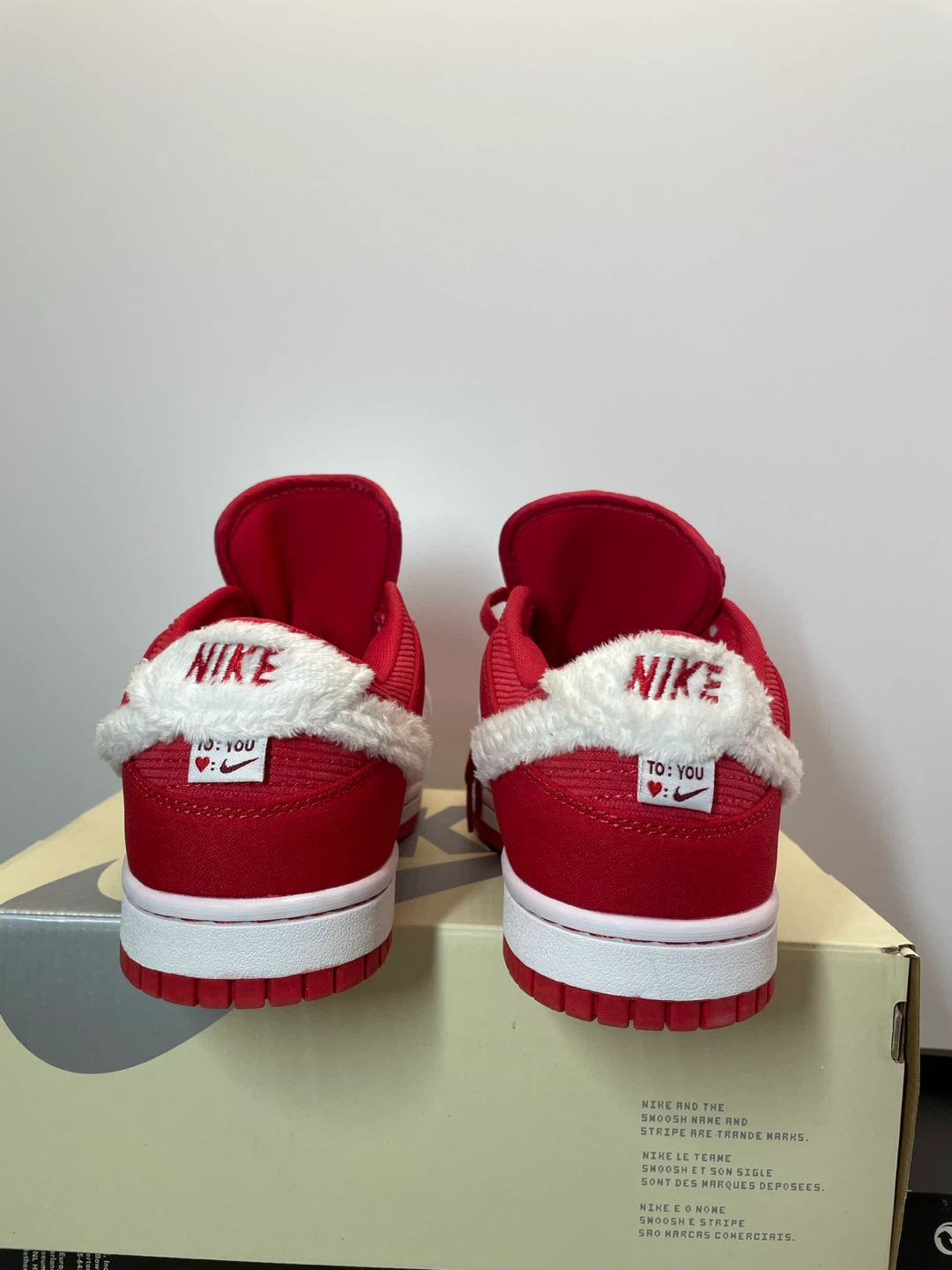 Nike Dunk Low SB 'Felt Heart' Red Shoes - photo 3