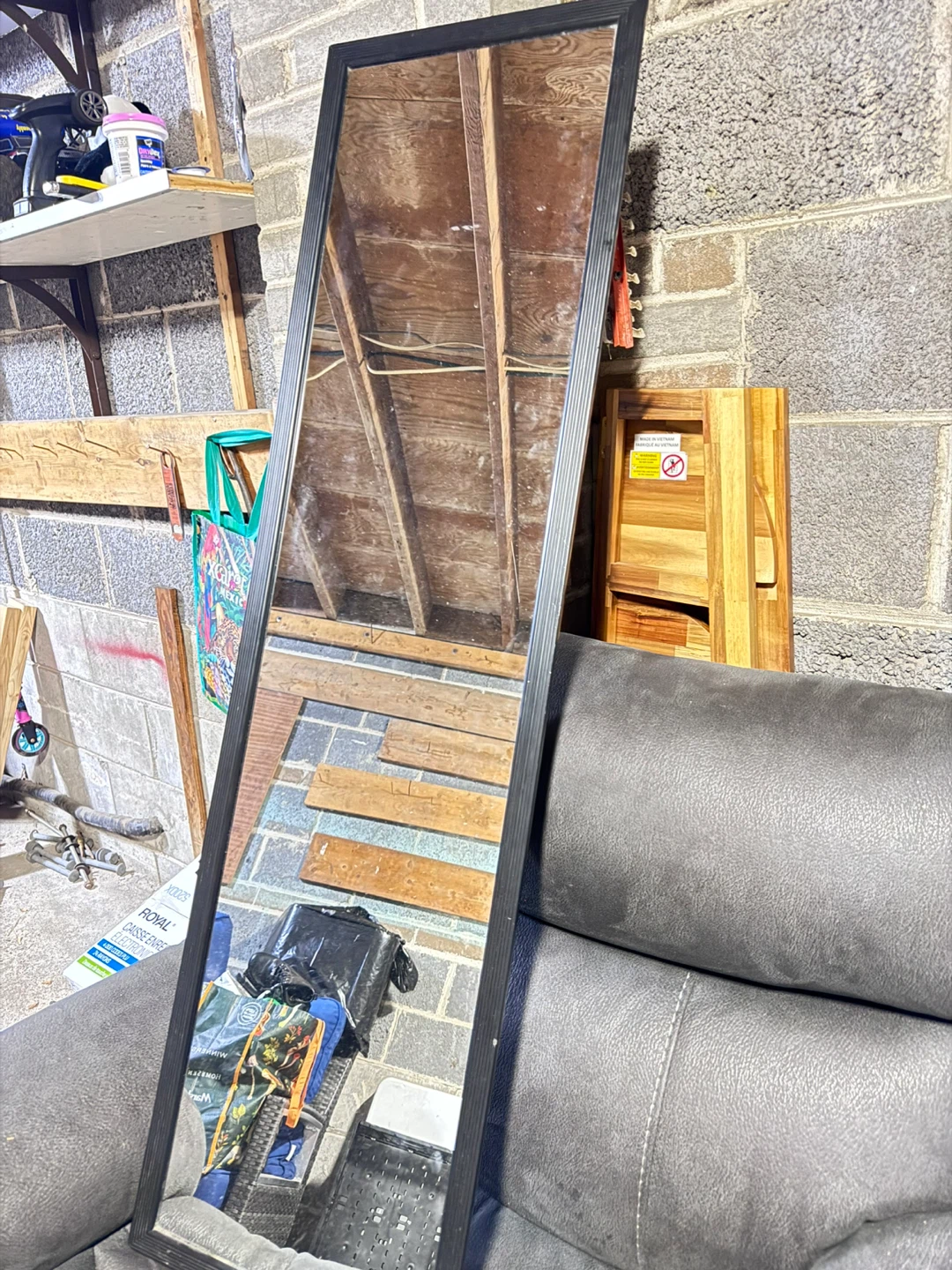 Tall Framed Mirror