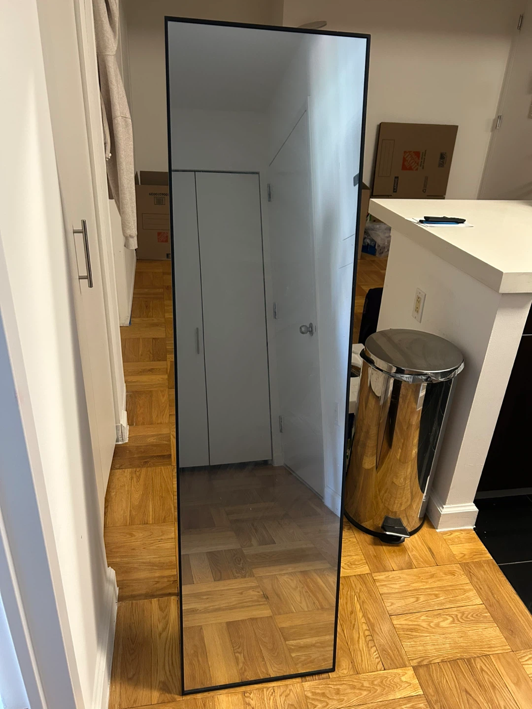 Tall Full Length Mirror with Black Frame
