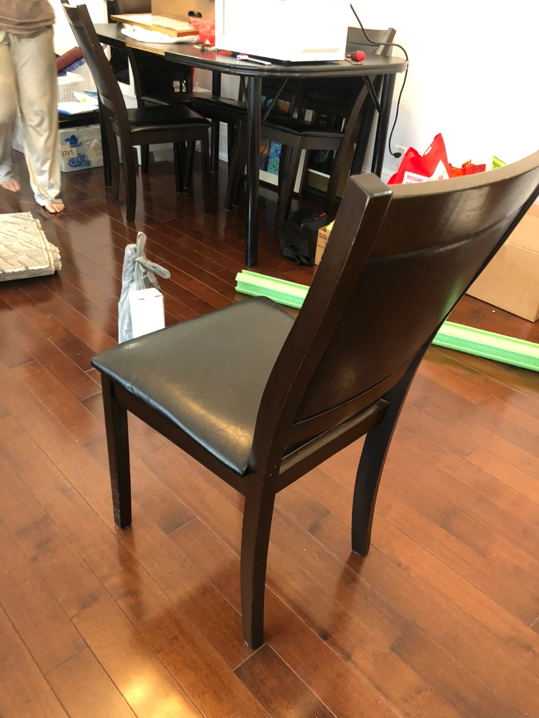 Dark Extendable Dining Table and Chairs - photo 2