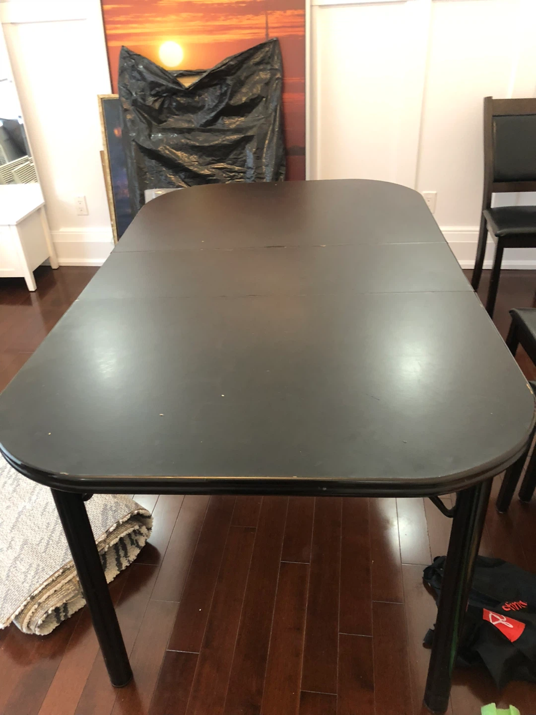 Dark Extendable Dining Table and Chairs - photo 3
