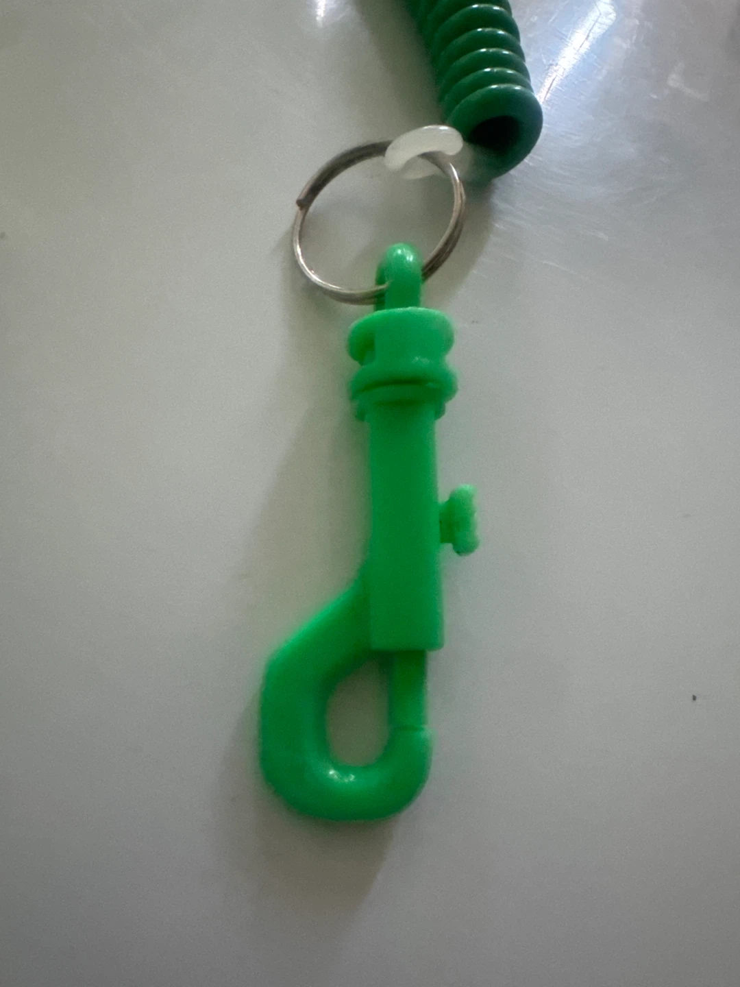 Green Coil Lanyard with Swivel Clip - photo 2