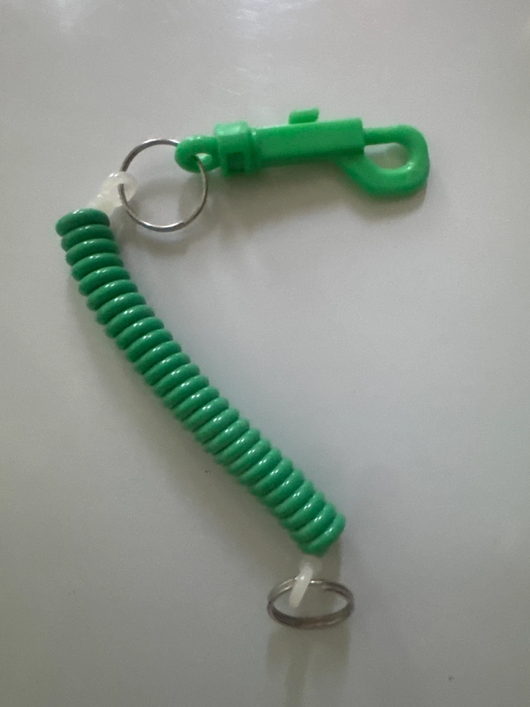 Green Coil Lanyard with Swivel Clip