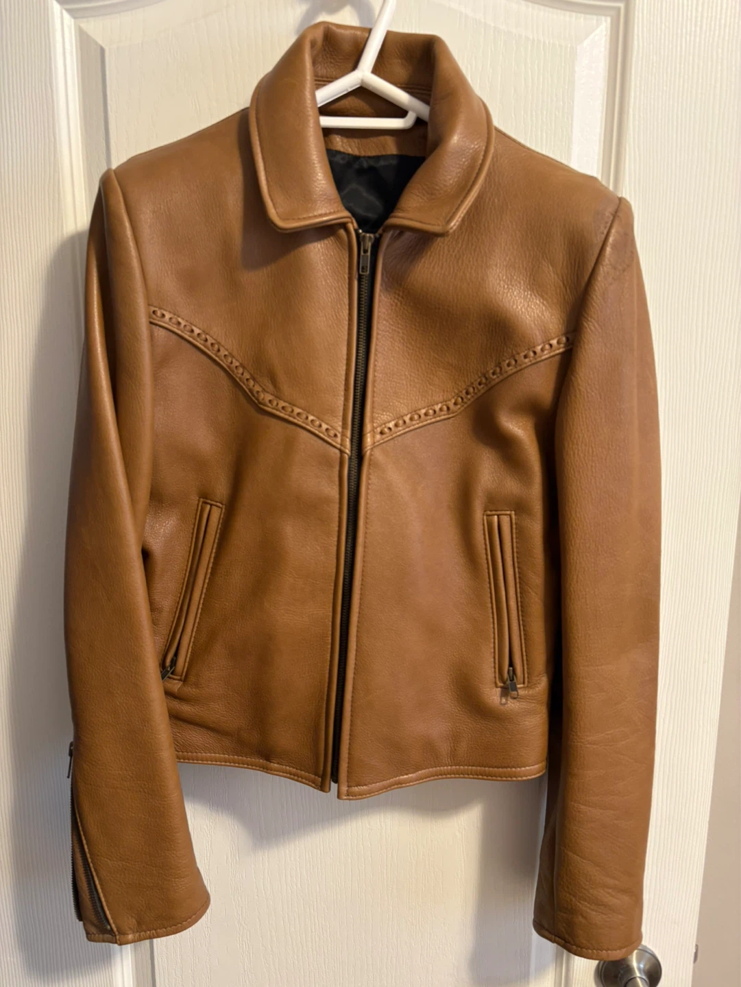 On The Fringe Custom Leathers Jacket, Vest, Chaps, and Scarf Set