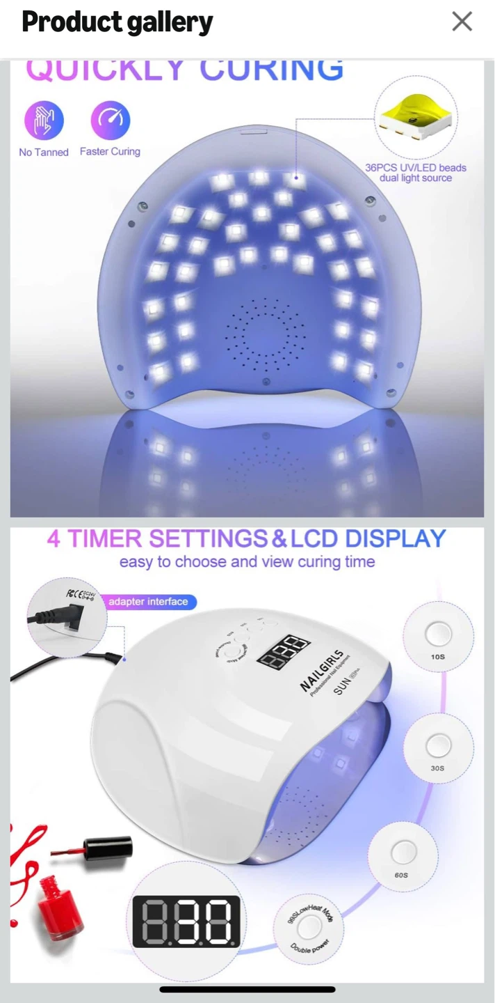 NAILGIRLS 150W UV LED Nail Lamp - photo 5