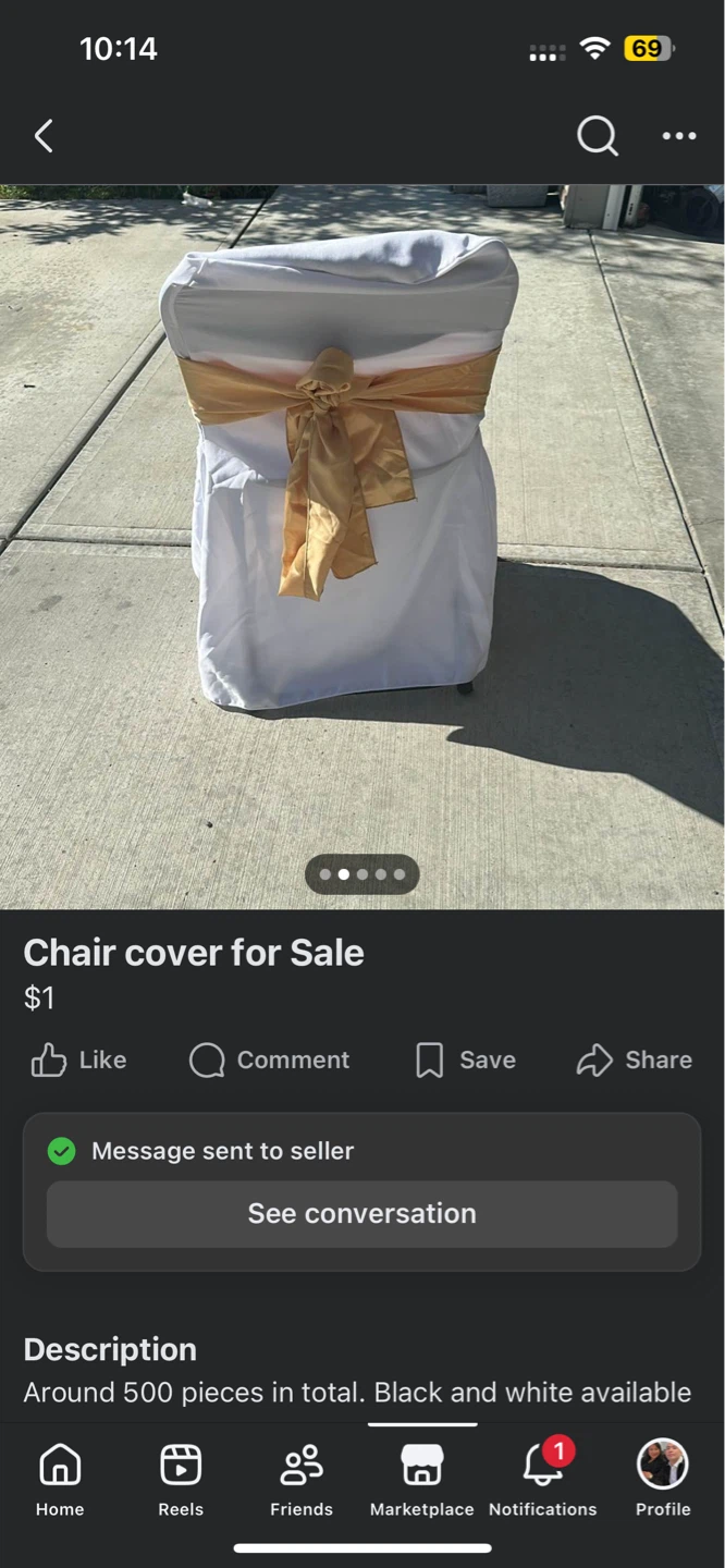 100 White chair covers for sale. $1.75 each chair cover - photo 4