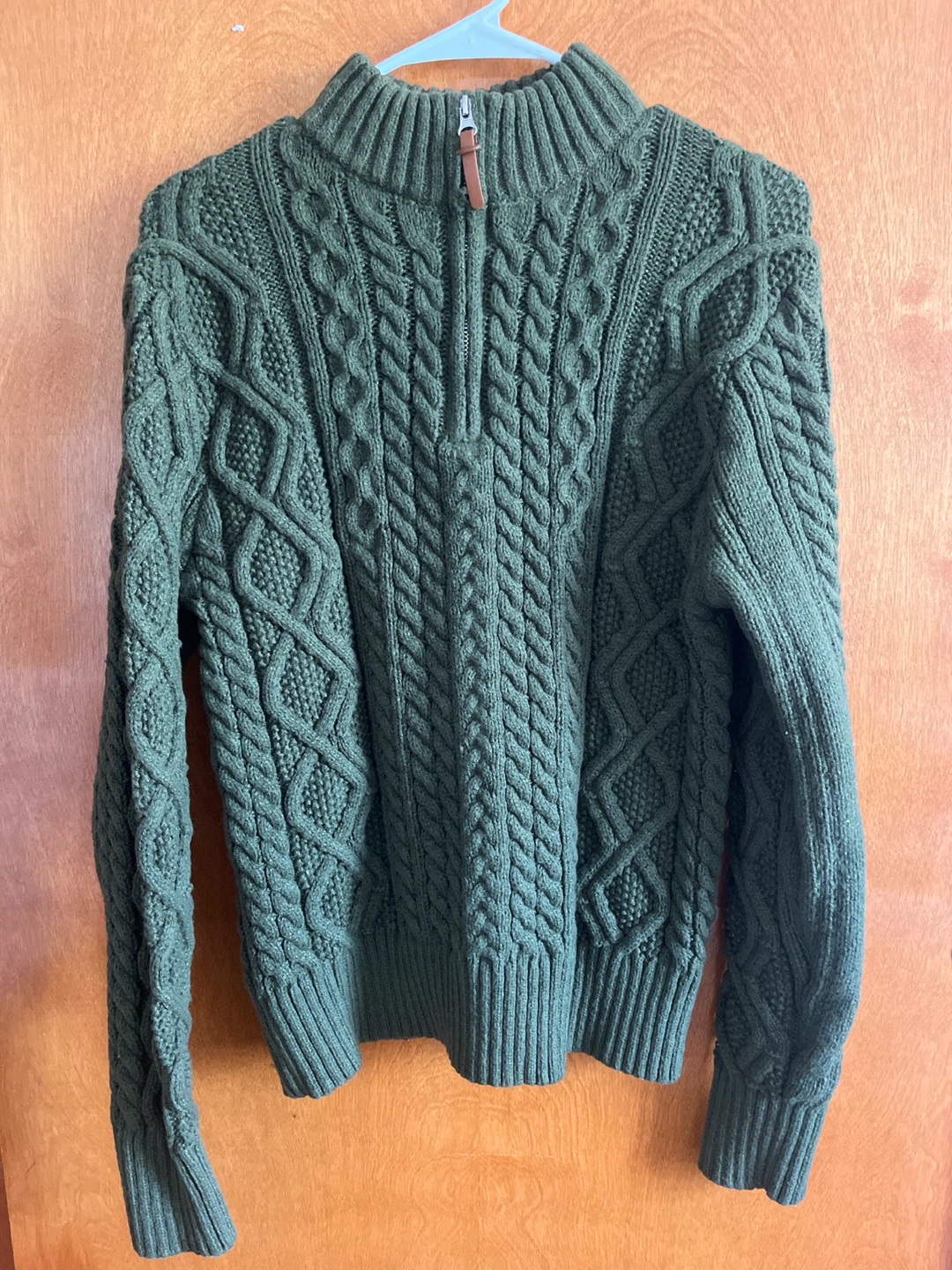 Men's Cable Knit Quarter Zip Sweater