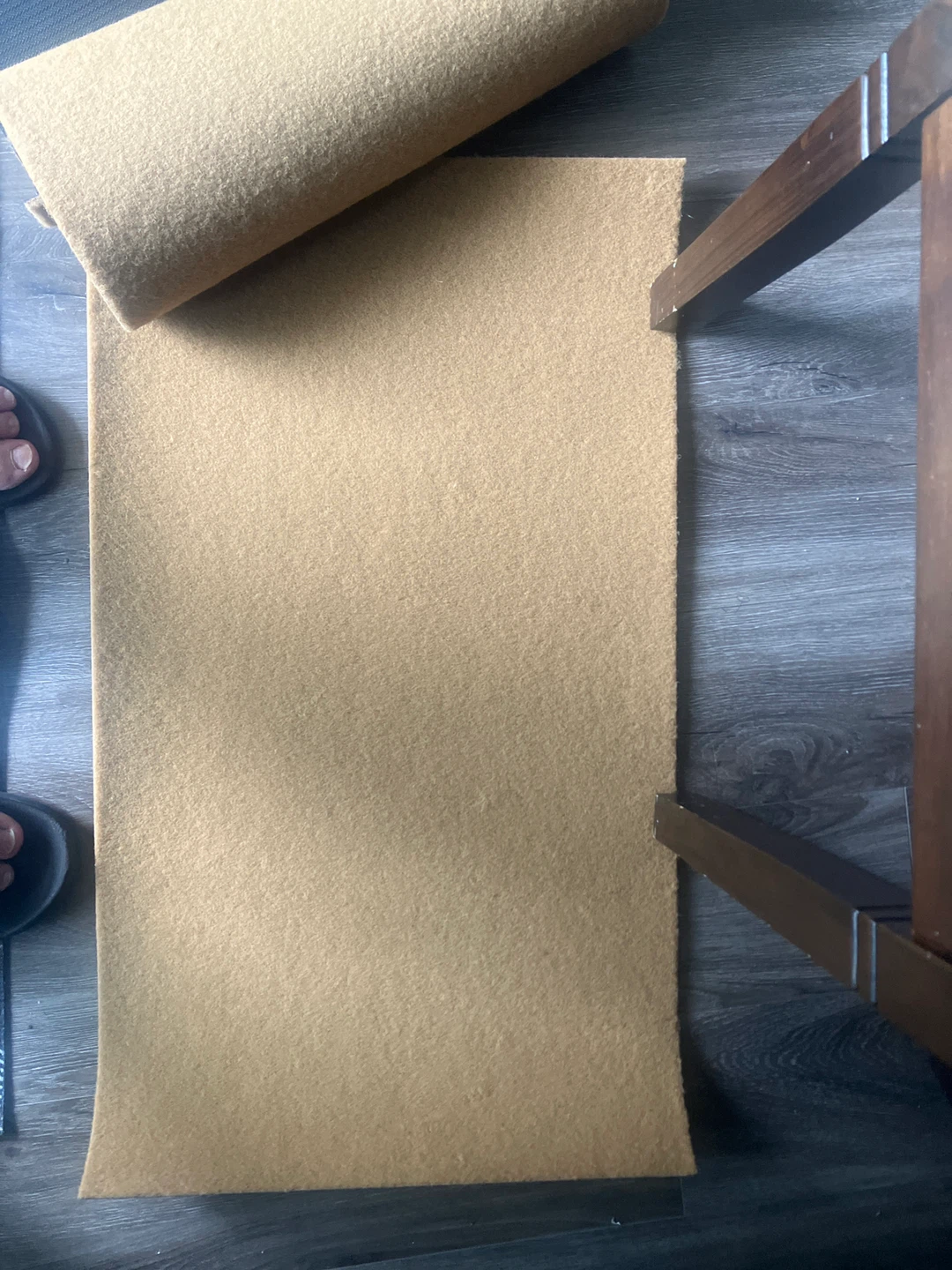 Tan Carpet Runner with Non-Slip Backing