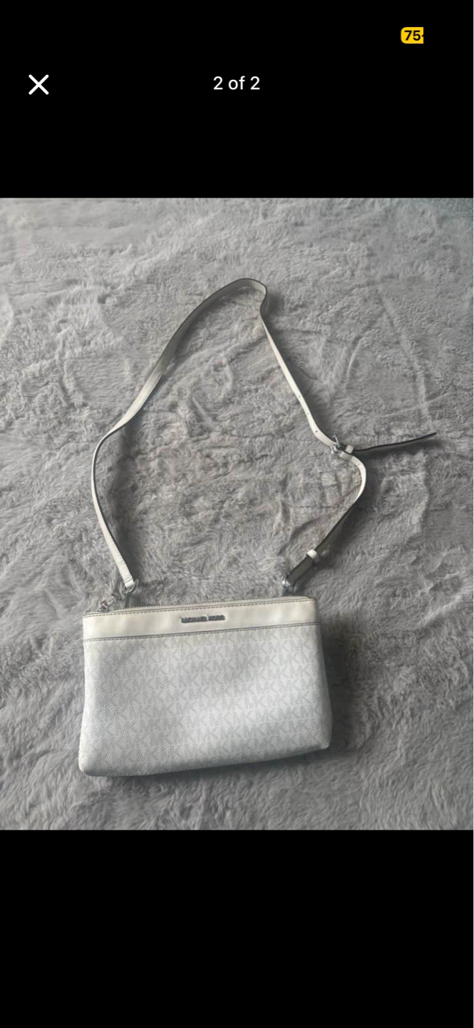 Michael Kors White Monogram Crossbody Bag