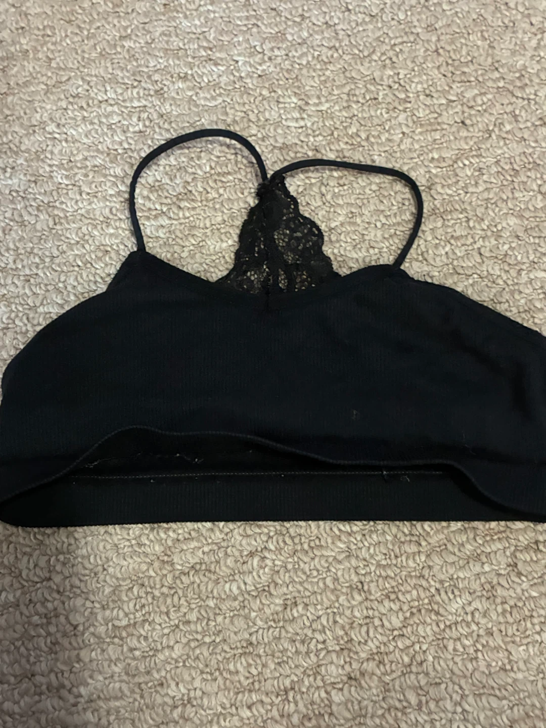 Black Lace Trim Bralette