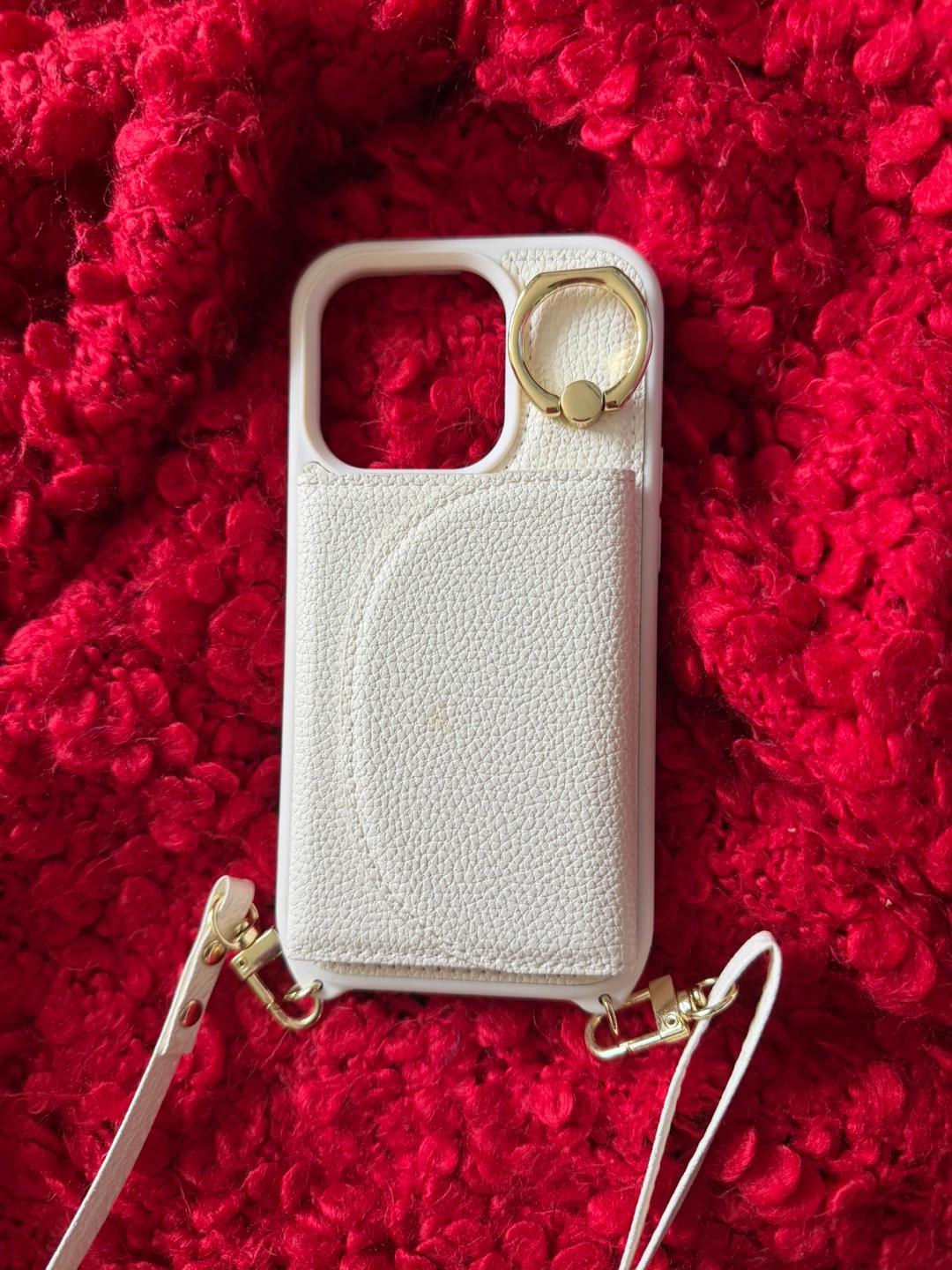 iPhone 14pro cover with card holder and cross body strap